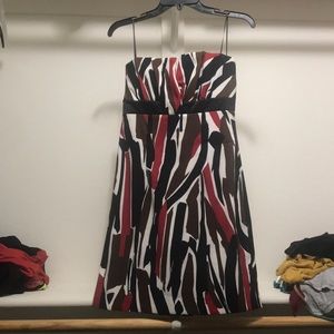 Strapless body con evening dress